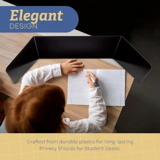 4E's Novelty 20pcs Black Plastic Desk Dividers &ndash; Privacy Folders for Students & Teachers, Must-Have Classroom Supplies image {6}