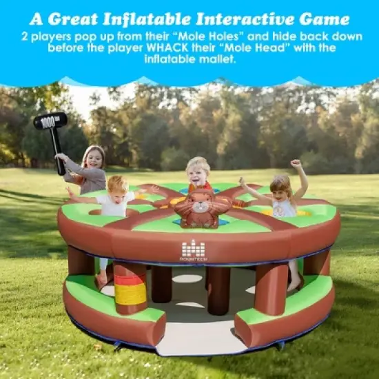 Costway Inflatable Whack-a-Mole Themed Castle for Kids Interactive Game w/ 480W Blower image {5}