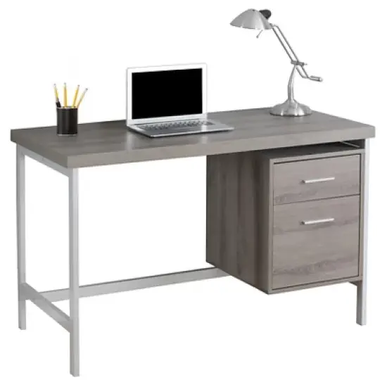 Computer Desk with Drawers Silver Metal - EveryRoom image {5}