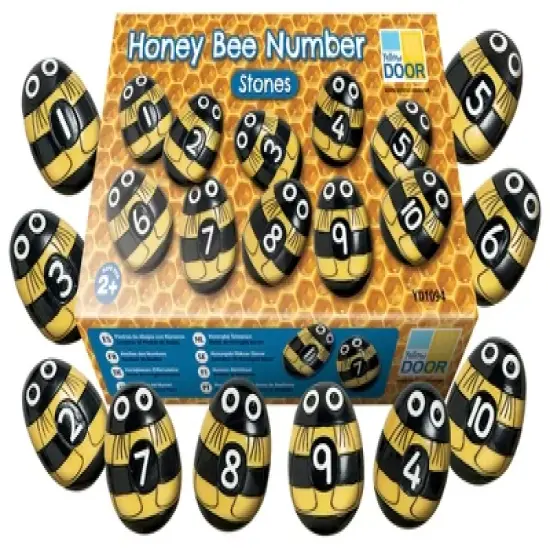 Yellow Door Honey Bee Number Stones, Set of 20 image {1}