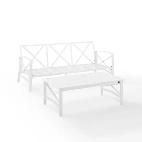 Kaplan 2pc Outdoor Sofa Set - Navy - Crosley image {3}