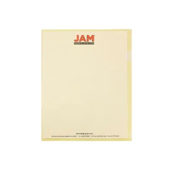 JAM Paper Plastic Sleeves 9" x 12" Yellow 12/Pack 2226316991 image {1}