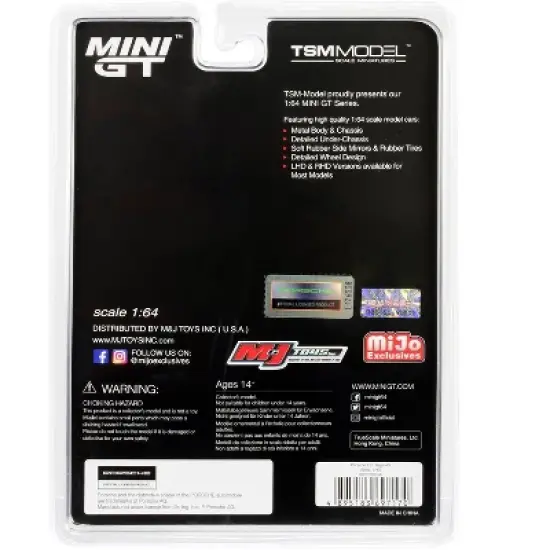 Porsche 911 Targa 4S Convertible White with Black Stripes Limited Ed to 3600 pcs 1/64 Diecast Model Car by True Scale Miniatures image {4}