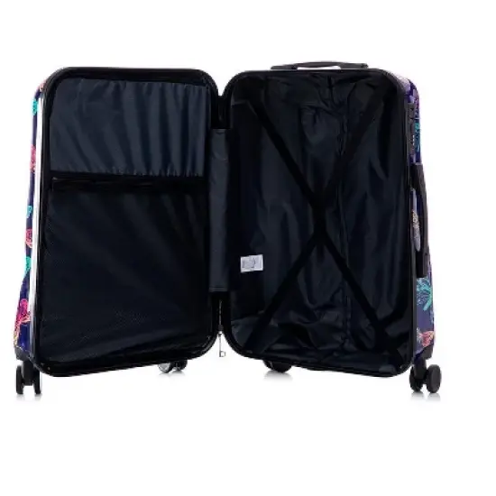Multi-color Design ABS Hard Shell Lightweight with 360&deg; Dual Spinning Wheels & Combo Lock &ndash; Includes 28", 24", 20" 3-Piece Luggage Set - Butterfly image {5}