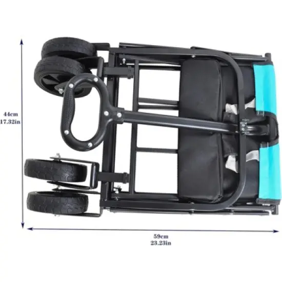 RISOKEYS Foldable Wagon Cart,with - Heavy-Duty Steel Frame & 600D Polyester,Folding Design for Beach, Camping,Groceries image {10}