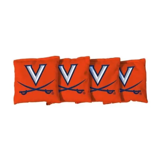 NCAA Virginia Cavaliers Corn-Filled Cornhole Bags Orange - 4pk image {1}