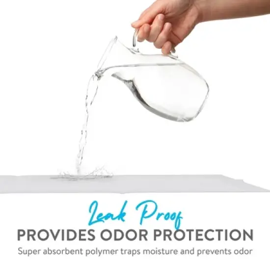 Inspire White Disposable Pet Underpads for Dogs & Cats, Super Absorbent Leak Proof image {3}