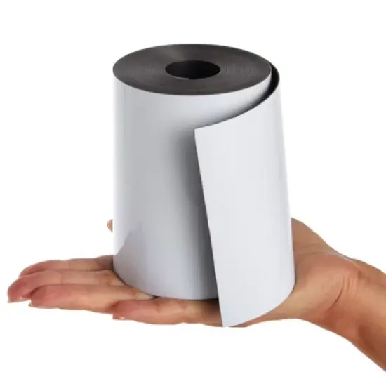 Bright Creations 1-Pack Dry Erase Reusable and Customizable Magnetic Tape Roll for Organizing Packaging, Classroom Whiteboard, 4 In x 15 Ft image {5}