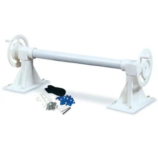 Swimline HydroTools Reel System for In-Ground Swimming Pool Solar Blanket - White image {1}