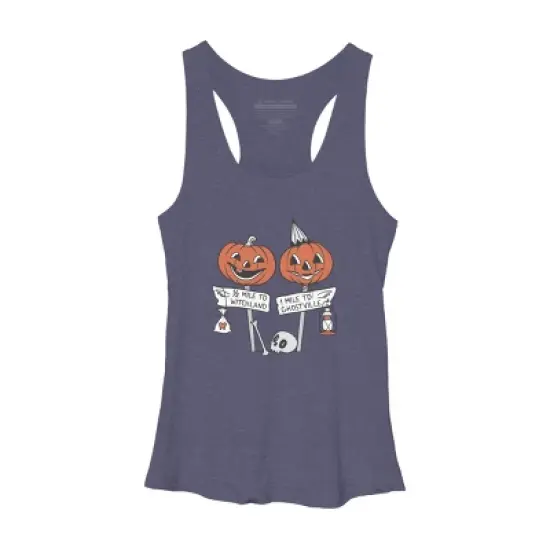 Women's Design By Humans Halloween Pathways By runcatrun Racerback Tank Top image {4}
