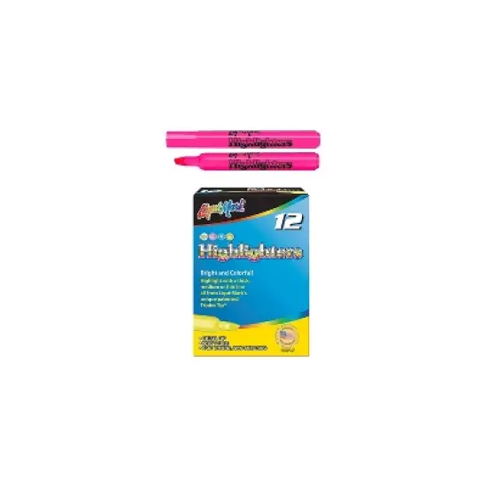 Liqui-Mark Tank Fluorescent Highlighter Chisel Tip Pink Dozen (60622) image {1}
