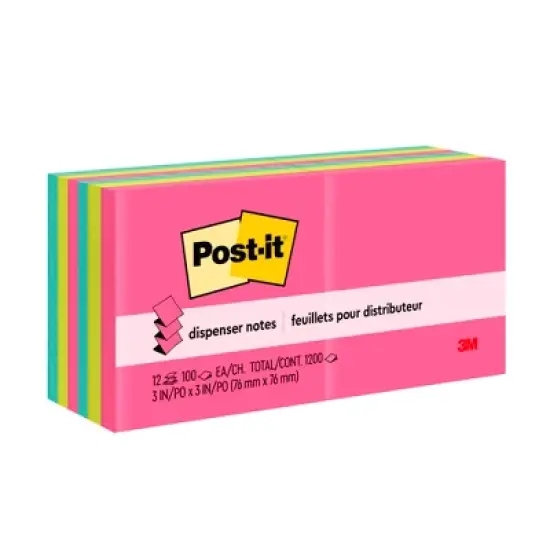 Post-it Pop-Up Original Notes, 3 x 3 Inches, Poptimistic, Pack of 12 image {5}
