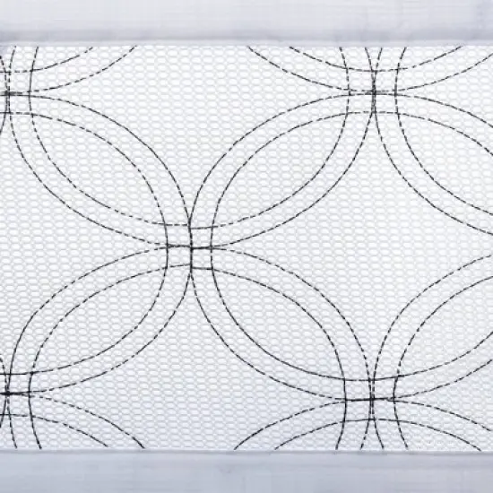 BreathableBaby Breathable Mesh Crib Liner - Deluxe Embroidered Collection - White Links image {3}