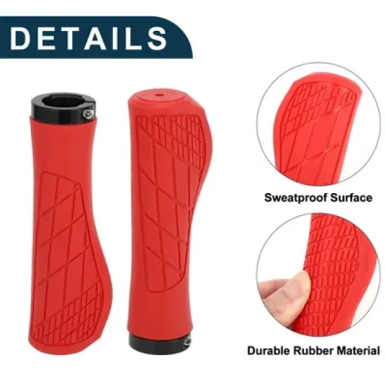 Unique Bargains Bike Handlebar Grips Covers 5.28" Red 1 Pair image {2}