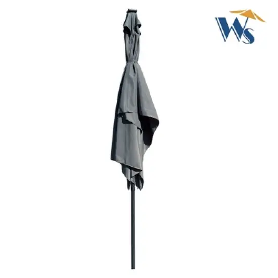 NicBex 10x6.5FT Patio Umbrella UV-Proof Outdoor Umbrellas Waterproof Rectangular LED Umbrella with Crank and Push Button Tilt for Pool image {4}