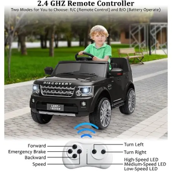 Licensed Land Rover Ride on Car, 12V 4.5 MPH Ride on Toys for Toddler 3-8, Kids Electric Car with Parent Remote Control image {2}