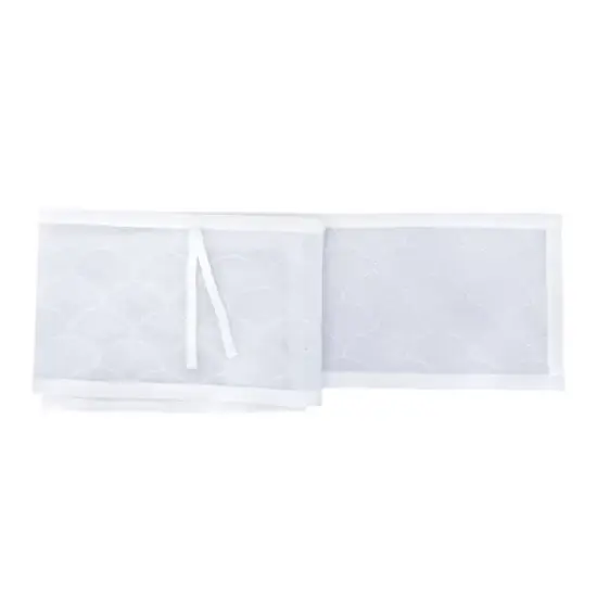 BreathableBaby Breathable Mesh Crib Liner - Deluxe Sheer Quilted Collection - Scallops image {2}