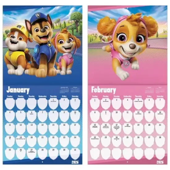 Trends International 2026 Paw Patrol 12"x12" Wall Calendar image {5}