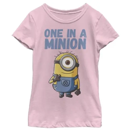 Girl's Despicable Me Cute One in a Minion T-Shirt image {2}