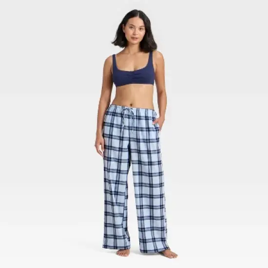 Women's Flannel Wide Leg Pajama Pants - Wild Fable&trade; image {2}