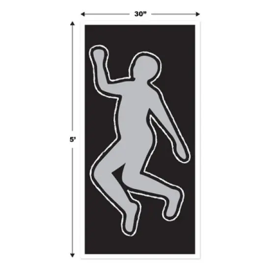 Beistle PSI Body Silhouette, 30" x 5', (2/Pkg) Multicolored image {3}