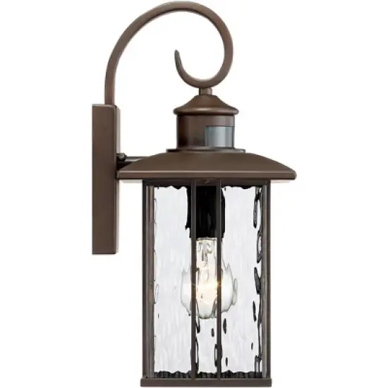 John Timberland Deaver Modern Outdoor Wall Light Fixture Bronze Dusk to Dawn Motion Sensor 15 1/4" Clear Water Glass for Post Exterior Barn Deck House image {5}