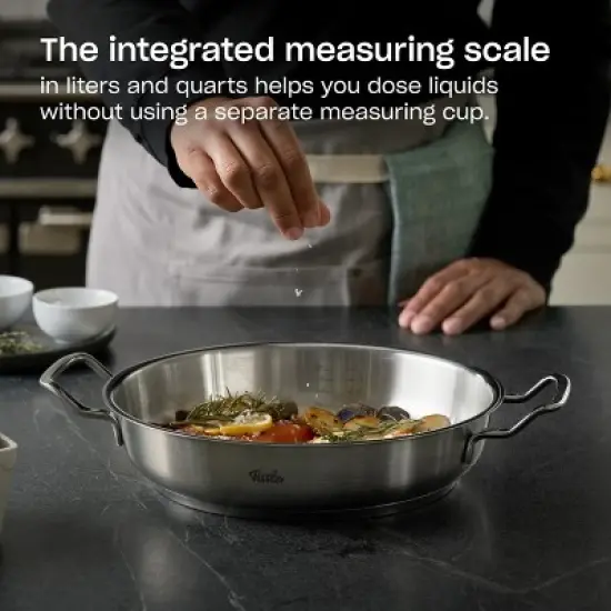 Fissler Original-Profi Collection Stainless Steel Serving Pan, with High Dome Lid image {3}