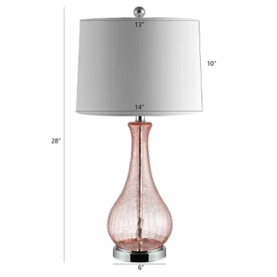Finnley Table Lamp - Light Blush Crackle - Safavieh image {2}