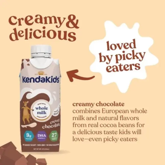 Kendakids Complete Nutrition Shake - creamy Chocolate - 6pk/48oz image {4}