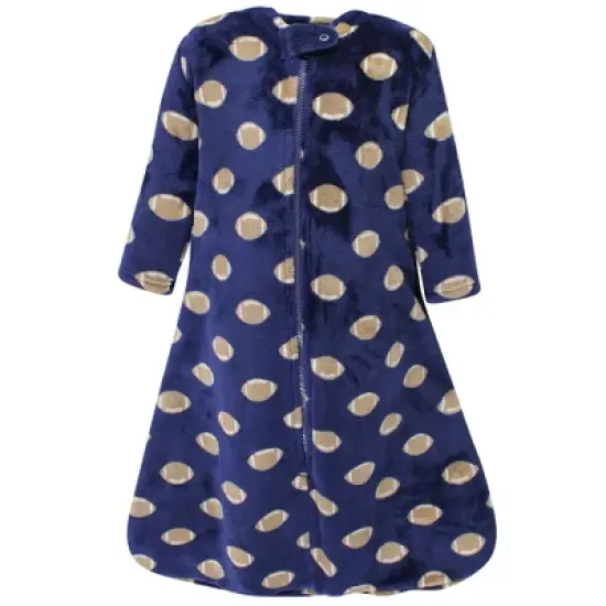 Hudson Baby Infant Boy Plush Long-Sleeve Sleeping Bag, Sack, Blanket, Football image {2}