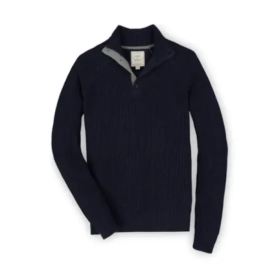 Hope & Henry Mens' Mock Neck Cable Sweater image {6}
