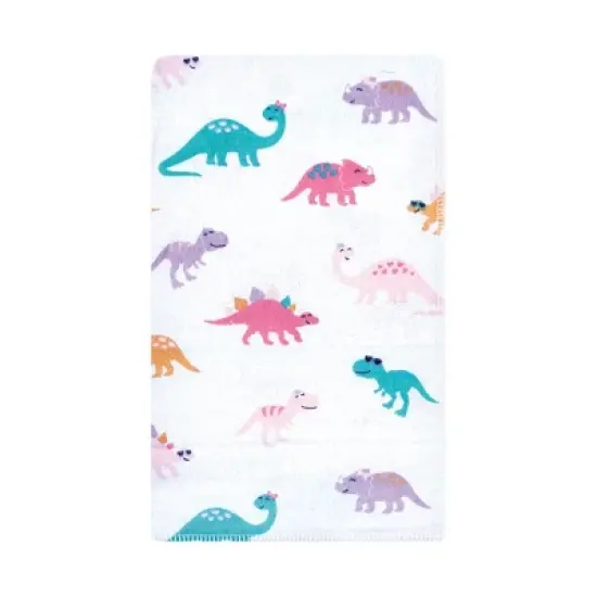 Hudson Baby Infant Girl Cotton Flannel Burp Cloths, Cuteasaurus, One Size image {2}