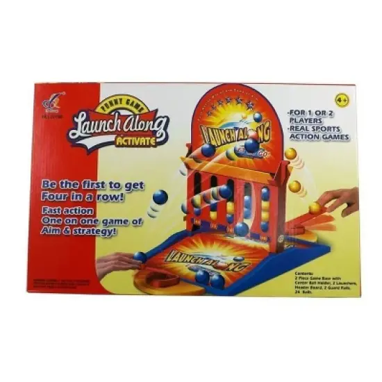 Insten Launch Along Connect Four with Base, Launchers and Balls, Fun Board Games for Kids & Family image {2}