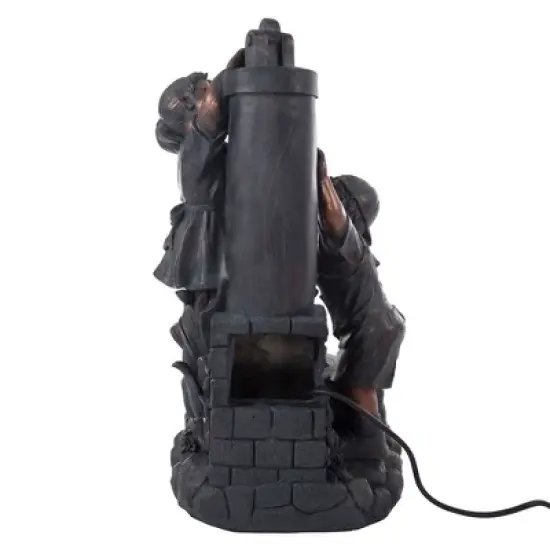 Nature Spring Polyresin Outdoor Water Fountain With Boy and Girl image {1}