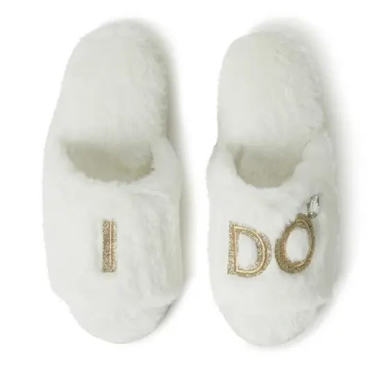 Dearfoams Womens Lane Bridal Slide Slippers image {5}