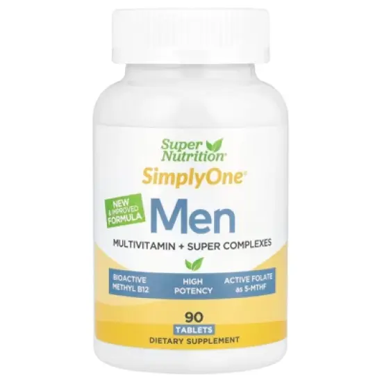 Super Nutrition SimplyOne&reg;, Men&rsquo;s Multivitamin + Super Complexes with Vitamin C + Super Adaptogen Complex, 90 Tablets image {5}
