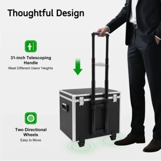 YIYIBYUS Locking Mobile File Lock Box, Hand pull File Case image {4}