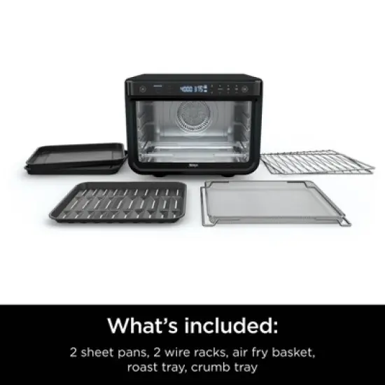 Ninja Foodi 8-in-1 XL Pro Air Fry Oven DT202BK: Toaster Oven, 1800W, Dishwasher-Safe, Black, Includes Wire Rack & Recipes image {7}