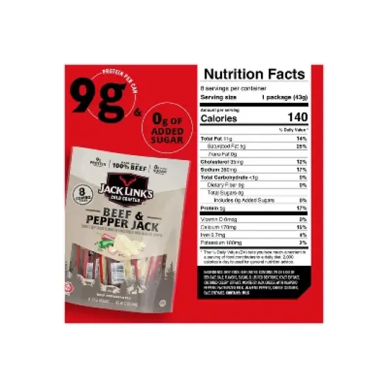 Jack Link's Cold Crafted Beef and Pepper Jack Cheese - 12oz/8ct image {5}