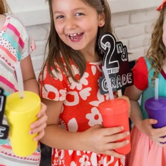 Re-Play 10 fl oz Straw Cup with Silicone Straw - Red image {3}