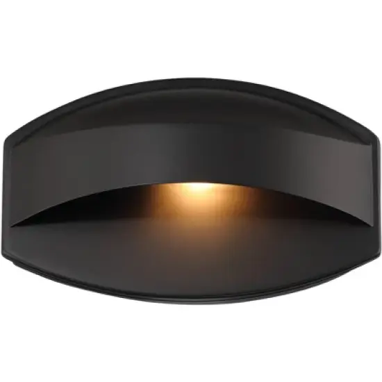 Possini Euro Design Xane 7" High Mid Century Modern Outdoor Wall Light Fixture Mount Porch House Exterior Weatherproof Matte Black Finish Metal image {5}