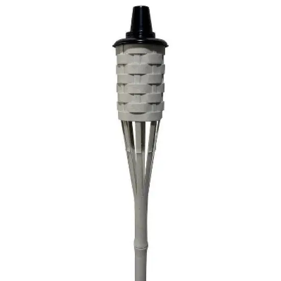 Patio Essentials 61.02" Eco Weave Plastic Outdoor Torch Ivory image {1}