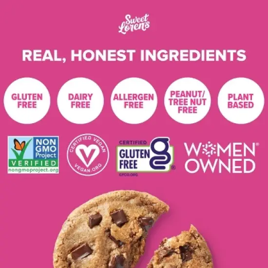 Sweet Loren's Gluten Free Vegan Chocolate Chunk Cookie Dough - 12oz/12ct image {3}