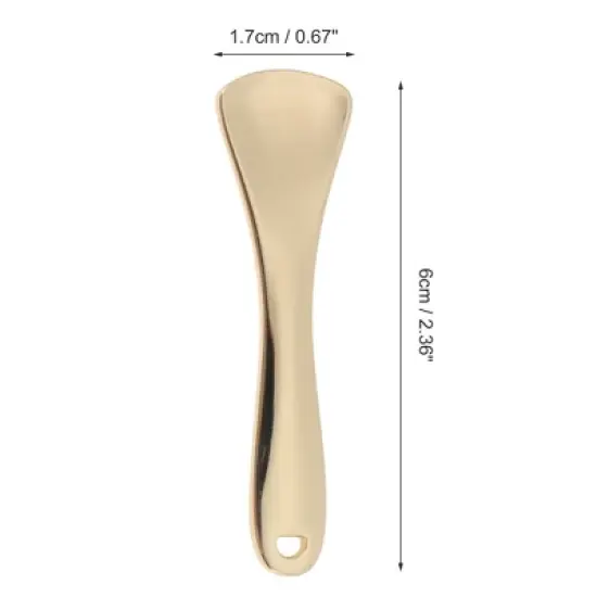 Unique Bargains Hangable Fan Shape Mini Makeup Cosmetic Spoon 2 Pcs image {3}