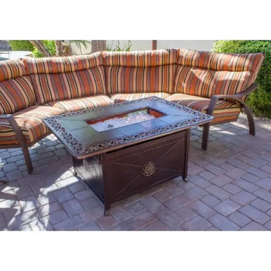 Outdoor Propane Aluminum Fire Pit with Scroll Design - AZ Patio Heaters image {3}