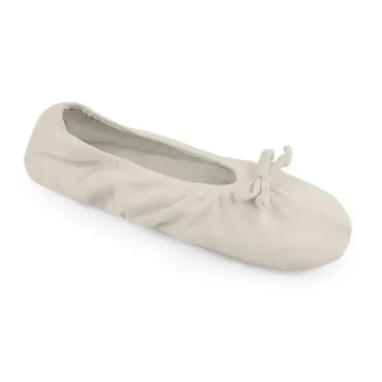 Softones by MUK LUKS Women's Stretch Satin Ballerina Slipper image {8}