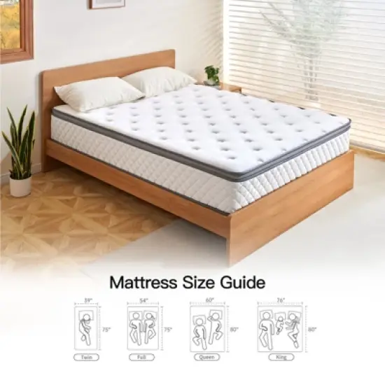 Swedrea Hybrid Mattress Gel Medium Memory Foam in White image {5}