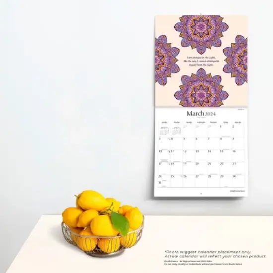 Brush Dance 2024 Wall Calendar 12"x12" Enlightened Rumi image {3}