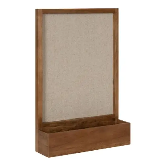 15" x 22" Hutton Framed Fabric Pinboard with Pocket Shelf - Kate & Laurel All Things Decor image {7}