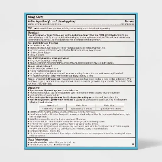 Nicotine 4mg Gum Stop Smoking Aid - Original - up&up&trade; image {2}